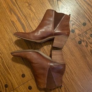 Lucky Brand Brown Leather Bootie